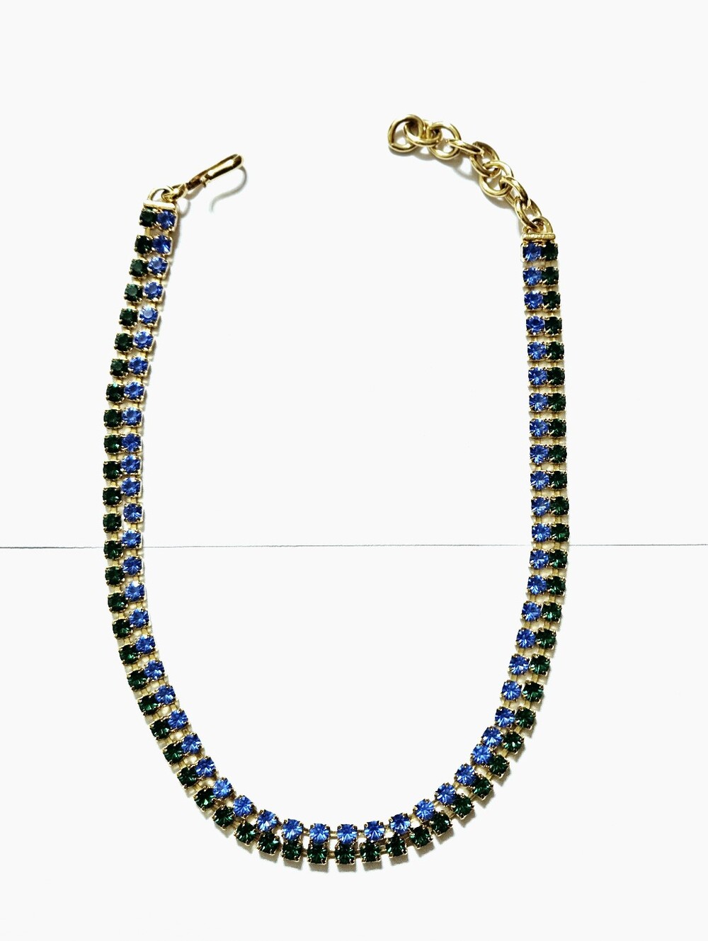 Vintage © Monet Double-Strand Rhinestone Choker Necklace - Picture 7 of 10